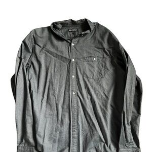 Express Men Charcoal Casual Button Down Shirt